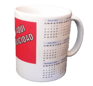 Taza publicitaria hecha por sublimación